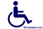 Image of accessibility icon, person in wheelchair